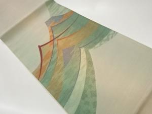 抽象山並み模様織出し袋帯